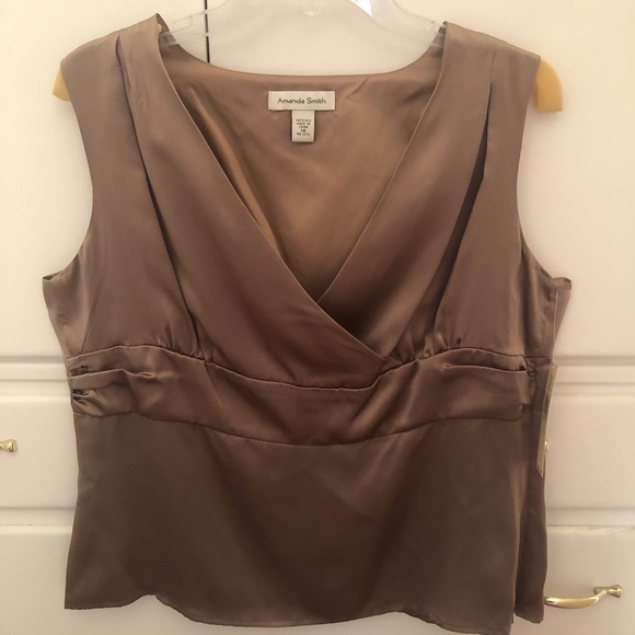 Elegant 100% Silk Bronze Camisole - Picture 1 of 7